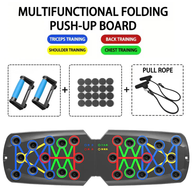 PowerPush Pro – Tabla de Flexiones Multifunción Plegable con Mangos