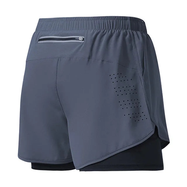 Pantalones Cortos “RunForce” Hombre – Doble Capa, Secado Rápido | PANTRIXFIT