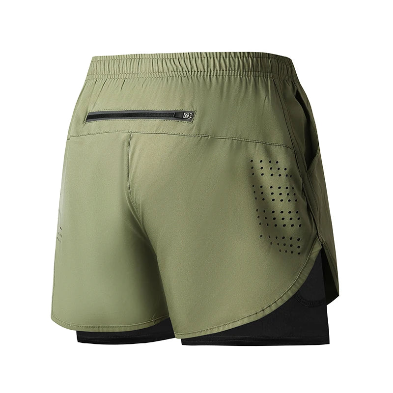 Pantalones Cortos “RunForce” Hombre – Doble Capa, Secado Rápido | PANTRIXFIT