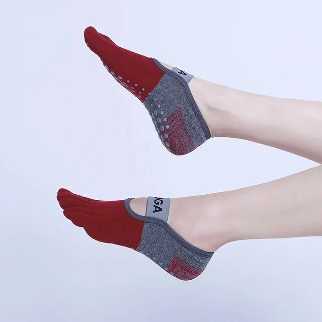 Calcetines de Yoga “GripZen” Mujer – Antideslizantes 5 Dedos | PANTRIXFIT