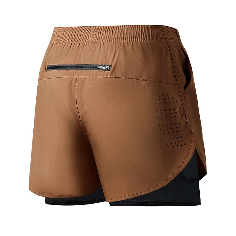 Pantalones Cortos “RunForce” Hombre – Doble Capa, Secado Rápido | PANTRIXFIT