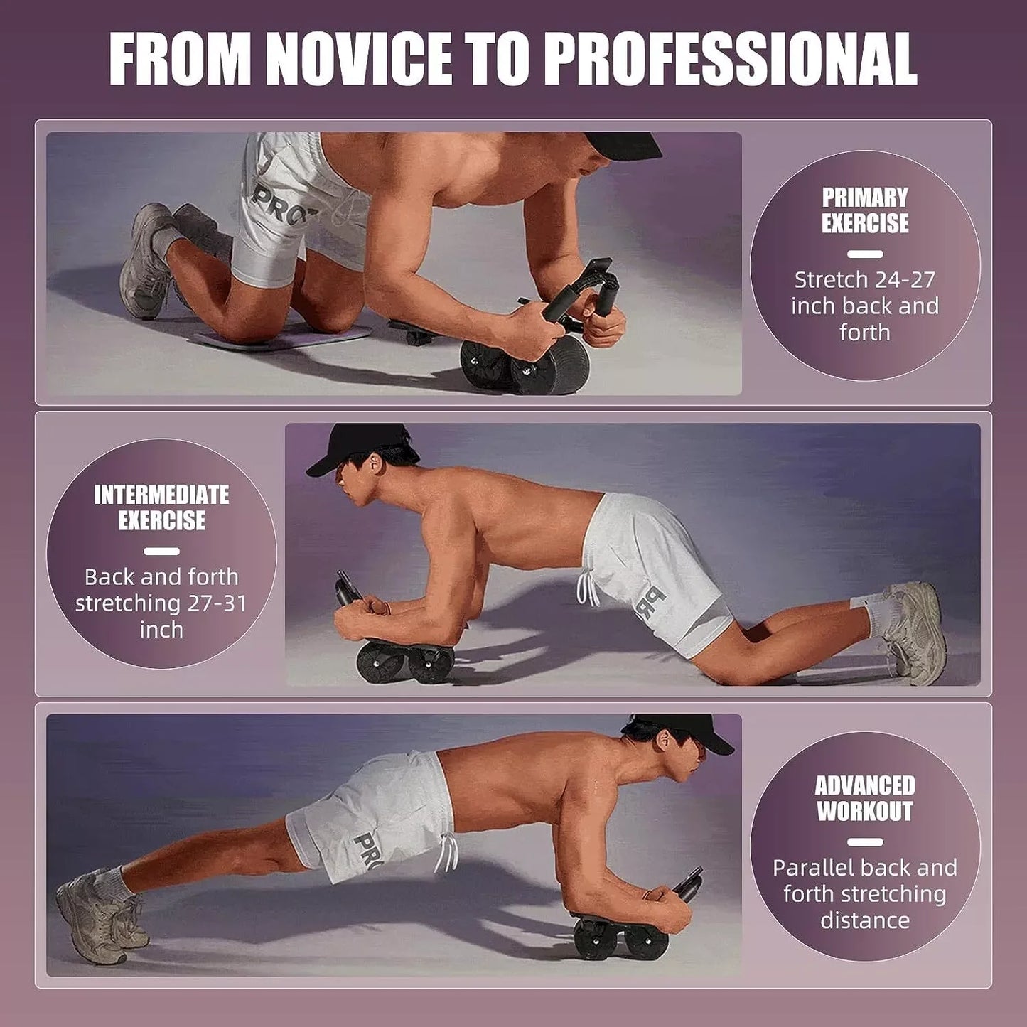 CoreRoll Pro – Rueda Abdominal con Soporte de Codo y Rebote Automático