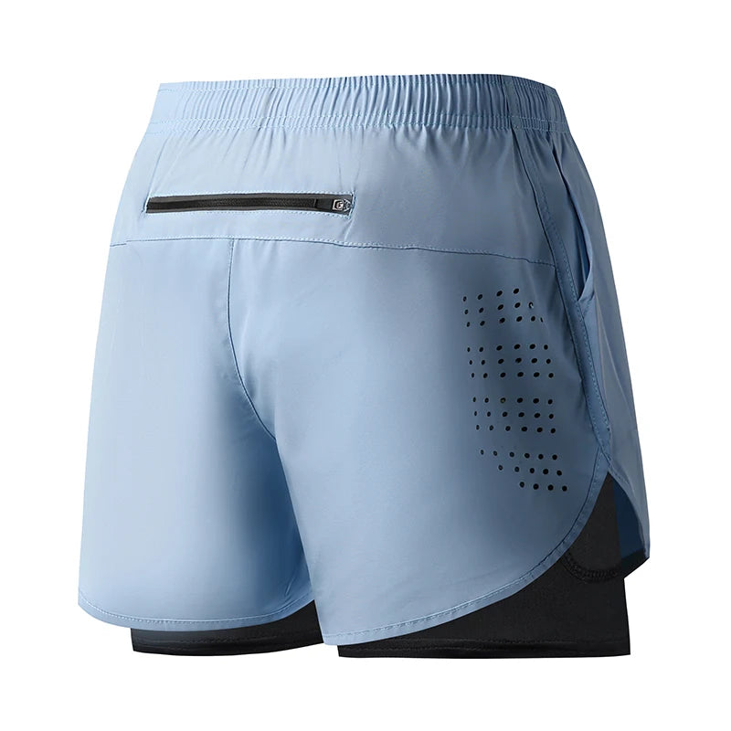 Pantalones Cortos “RunForce” Hombre – Doble Capa, Secado Rápido | PANTRIXFIT