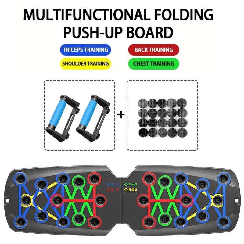 PowerPush Pro – Tabla de Flexiones Multifunción Plegable con Mangos