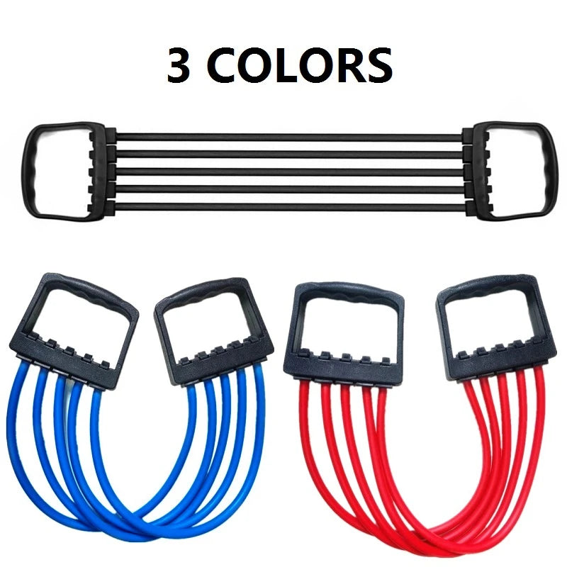 FullBody Pro – Juego de Entrenamiento con Expansor de Pecho y 5 Bandas