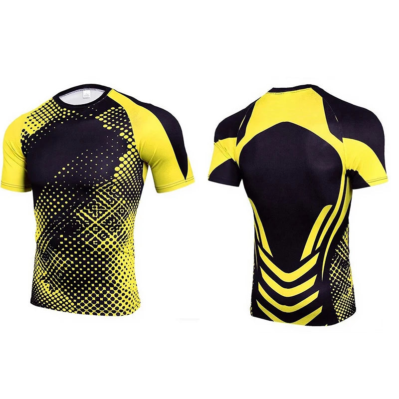 Camiseta de Compresión Deportiva PowerFit Pro – Hombre, Manga Corta
