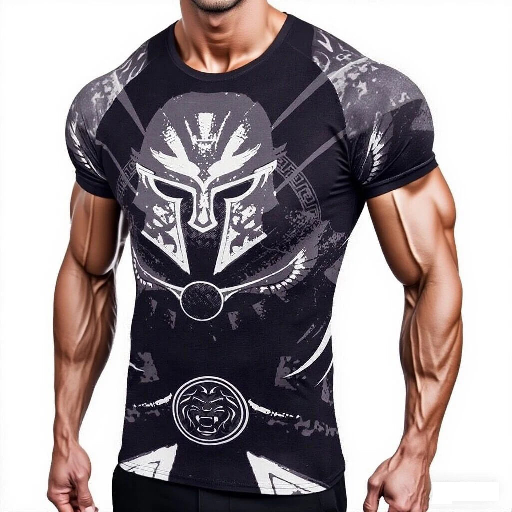 Camiseta de Compresión Deportiva PowerFit Pro – Hombre, Manga Corta