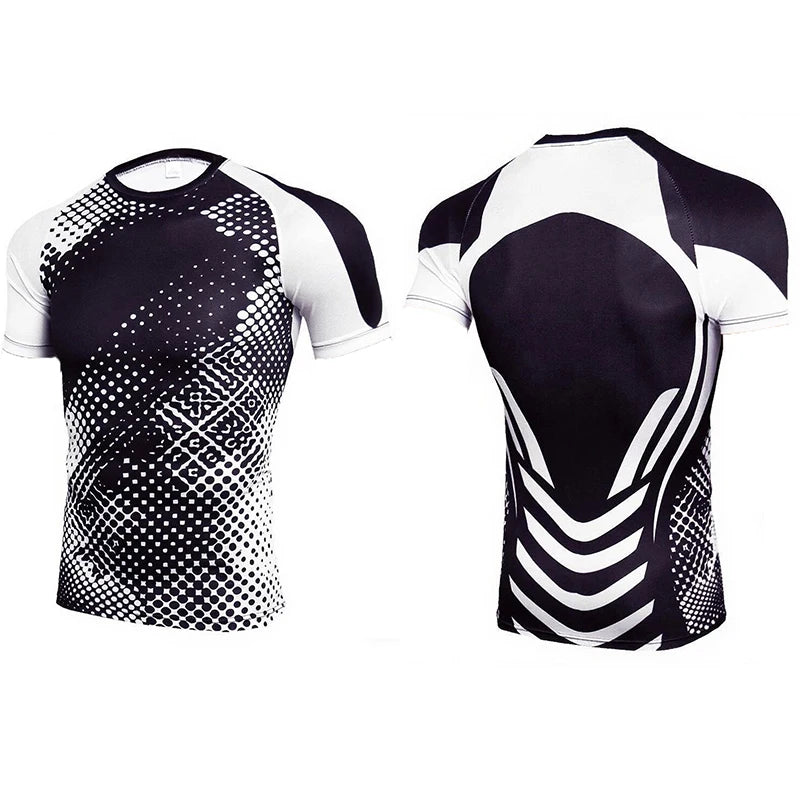 Camiseta de Compresión Deportiva PowerFit Pro – Hombre, Manga Corta