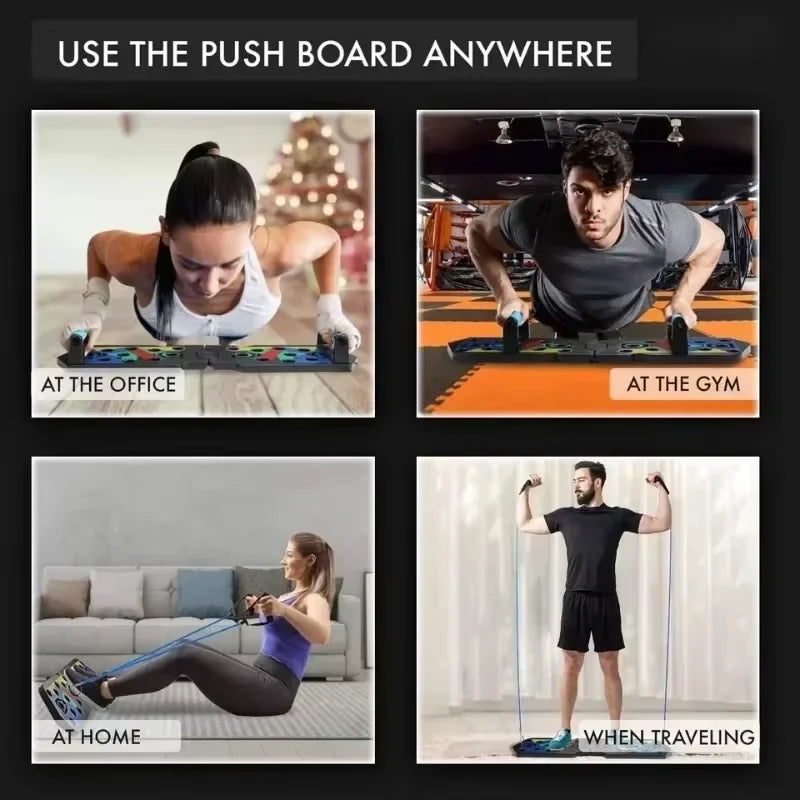 PowerPush Pro – Tabla de Flexiones Multifunción Plegable con Mangos