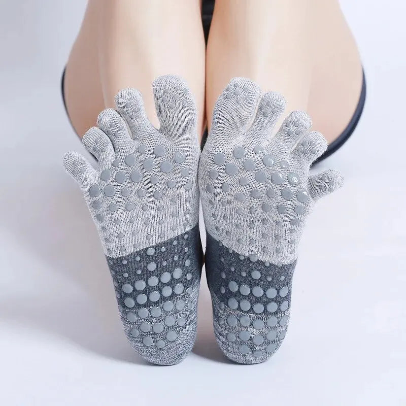 Calcetines de Yoga “GripZen” Mujer – Antideslizantes 5 Dedos | PANTRIXFIT