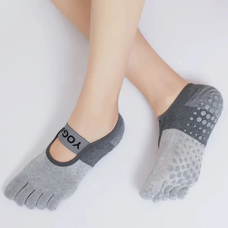 Calcetines de Yoga “GripZen” Mujer – Antideslizantes 5 Dedos | PANTRIXFIT