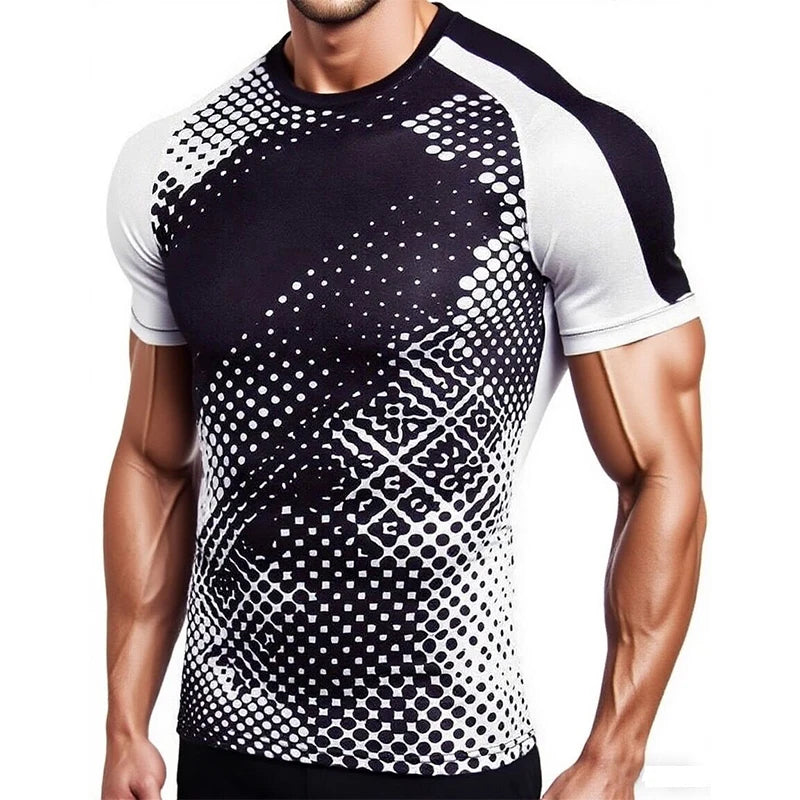 Camiseta de Compresión Deportiva PowerFit Pro – Hombre, Manga Corta