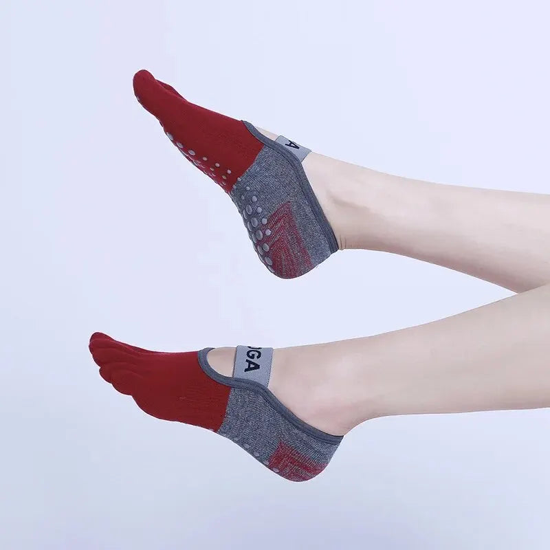 Calcetines de Yoga “GripZen” Mujer – Antideslizantes 5 Dedos | PANTRIXFIT