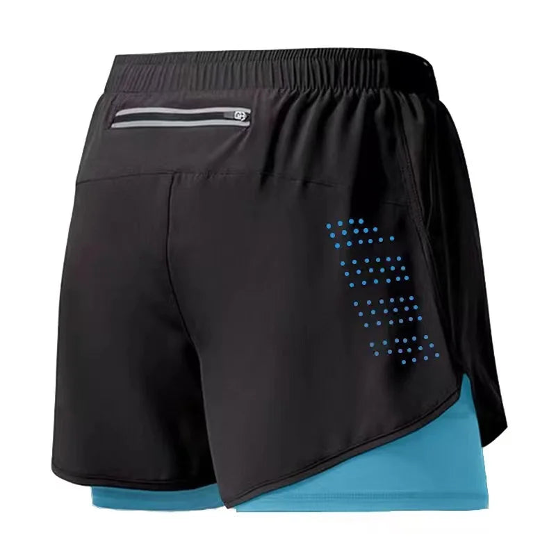 Pantalones Cortos “RunForce” Hombre – Doble Capa, Secado Rápido | PANTRIXFIT
