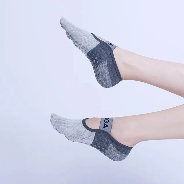 Calcetines de Yoga “GripZen” Mujer – Antideslizantes 5 Dedos | PANTRIXFIT