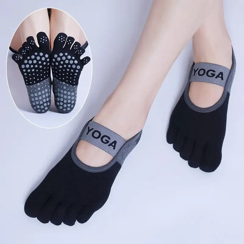 Calcetines de Yoga “GripZen” Mujer – Antideslizantes 5 Dedos | PANTRIXFIT