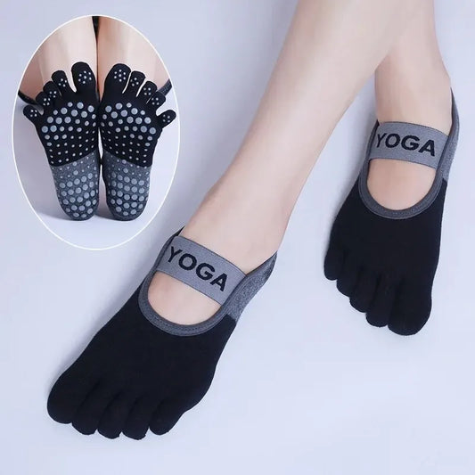 Calcetines de Yoga “GripZen” Mujer – Antideslizantes 5 Dedos | PANTRIXFIT