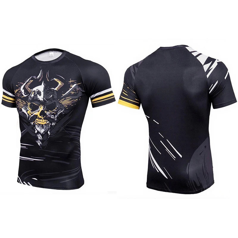 Camiseta de Compresión Deportiva PowerFit Pro – Hombre, Manga Corta