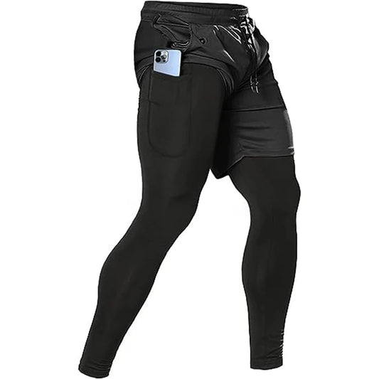 Pantalones Deportivos “DualFlex” Hombre – 2 en 1, Running y Gym | PANTRIXFIT