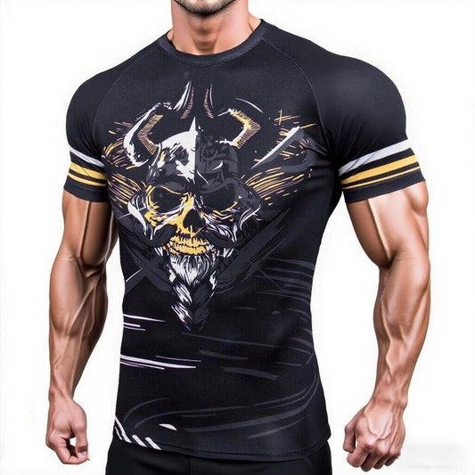 Camiseta de Compresión Deportiva PowerFit Pro – Hombre, Manga Corta